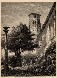 دير أوغسطيني (تولوز) - Le cloitre des Augustins في تولوز - نقش في "" PATRIE - وصف مختصر لفرنسا في 6 مجلدات بواسطة LUCIEN HUARD - نهاية القرن التاسع عشر بواسطة فنان غير معروف