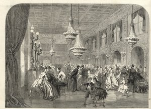 بادن بادن (بادن بادن) ، ألمانيا - داخل غرفة المحادثة - 1867 بواسطة فنان غير معروف