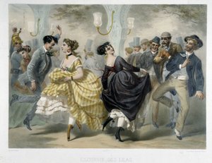 الكرة في Closerie des Lilas ، حوالي عام 1860 بواسطة فنان غير معروف