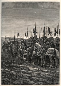 قبل معركة أجينكور - حرب المائة عام: معركة أزينكور (باس دو كاليه) 25 أكتوبر بواسطة فنان غير معروف
