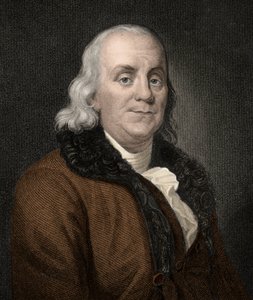 بنجامين فرانكلين (1706-1790) - نقش - القرن التاسع عشر بواسطة فنان غير معروف