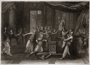 إنجيل رويومونت ، العهد القديم: Generosite of Matathias. ماتثياس (متاثيا) ، والد الماكابيين (المكابيين ، المكابيين) ، يقتل يهوديًا ضحى للأوثان من قبل زلة مقدسة من ناموس الله. رسم توضيحي من عام 1811. بواسطة فنان غير معروف
