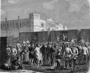 Breslau (أو Wroclaw) ، Cuirassiers من الحرس البروسي في الحملة ضد النمسا في عام 1866. النقش بواسطة فنان غير معروف