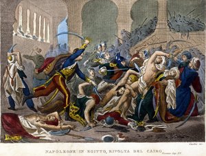 حملة (بعثة) مصر (1798-1801) ، نابليون في مصر: ثورة القاهرة بواسطة فنان غير معروف