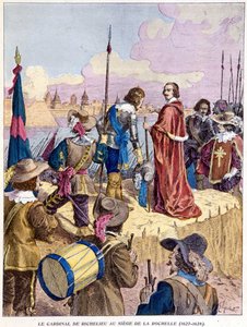 الكاردينال ريشيليو في حصار لاروشيل (1627-1628) بواسطة فنان غير معروف