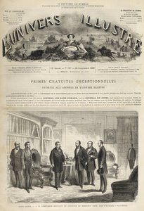Chateau de Saint-Cloud Napoleon III يستقبل خوان بريم (جنرال إسباني ورجل دولة) (Juan Prim بواسطة فنان غير معروف