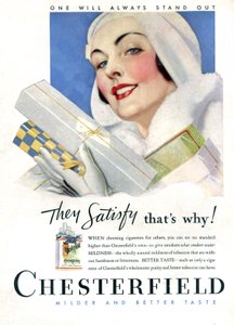 سيجارة تشيسترفيلد بواسطة فنان غير معروف