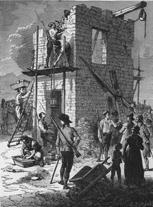 بناء محطة تلغراف عام 1793. بواسطة فنان غير معروف