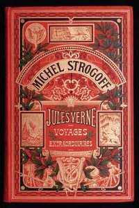 غلاف كتاب Jules Verne "" Michel Strogoff "، محرر. هيتزل بواسطة فنان غير معروف