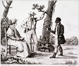 كريول المارتينيك (خادم أسود واثنين من البيض) - في "" فرنسا الرائعة "، T.III بواسطة فنان غير معروف