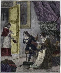 Day of the Dupes - Journee des Dupes 1630- في الوقت الذي كانت ماري دي ميديسي تدافع عن قضيتها ، دخلت الكاردينال ريشيليو - رسم توضيحي في "باريس عبر القرن" بواسطة Knee-Lac بواسطة فنان غير معروف