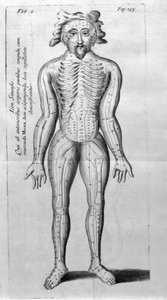 De Acupunctura بواسطة W.Ten Rhijne. لندن 1683. أول نص غربي يعالج الوخز بالإبر. بواسطة فنان غير معروف