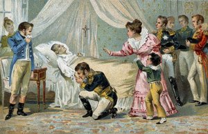 وفاة نابليون الأول (1769-1821) في سانت هيلانة في 5 مايو 1821. بواسطة فنان غير معروف