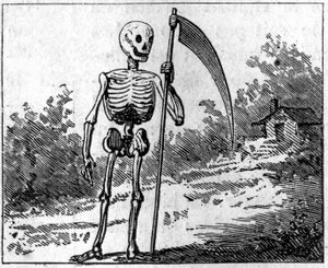 الموت يمثله مزيف. نقش 1860. بواسطة فنان غير معروف