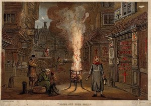 طاعون لندن العظيم ، 1665 بواسطة غير معروف