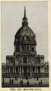 Dome des Invalides في باريس. الطباعة الحجرية الملونة في نهاية القرن التاسع عشر. بواسطة فنان غير معروف