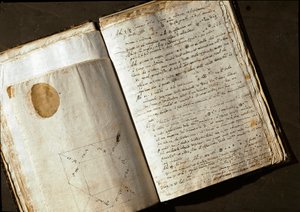 Double page of “” Medicea Sidera”” or Pianeti Medicei (Planetes mediceennes), manuscript by the Italian astronomer and physicist Galileo Galilei dit Galilee (1564-1642) written for Cosimo de Medicis (Cosimo II de 