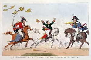 كارتون إنجليزي عن نابليون الأول - في نابليون الأول ، رسوم كاريكاتورية ، مجموعة وهمية. 1814 - 1815. B.H.V.P. بواسطة فنان غير معروف