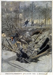 Flandfall Place de l'Etoile أثناء بناء المترو - في "" Le Petite Journal "، ديسمبر 1899 بواسطة فنان غير معروف