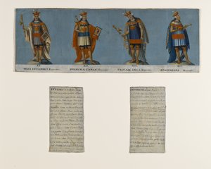 أربعة ملوك إنكا: توباك يوبانكي ، Huayna Capac ، Huascar Inca ، Atahuallpa ، أوائل القرن التاسع عشر بواسطة غير معروف