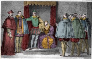 أخبر فرانسيس الثاني (1544-60) النواب البرلمانيين أن دوق Guise والكاردينال سيحكمون الدولة بواسطة فنان غير معروف