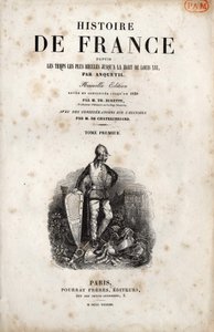 واجهة "" هيستوار دو فرانس "" لأنكيتيل. 1838. بواسطة فنان غير معروف
