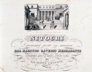 واجهة Nitocri ، أوبرا لميركادانتي بواسطة فنان غير معروف