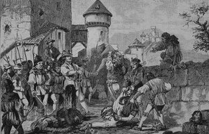 حرب الفلاحين الألمان (1524-1526): بعد اقتحام قلعة مايشاو بواسطة فنان غير معروف