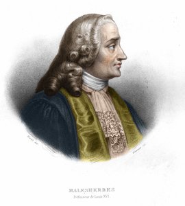 Guillaume Chretien (Guillaume-Chretien) بواسطة Lamoignon de Malesherbes (1721-1794). سياسي فرنسي. نقش من 1852 بواسطة فنان غير معروف