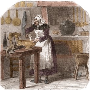 هيلين جيغادو (1803-1852) خادم منزلي فرنسي وقاتل متسلسل - L'poisonneuse Helene Jegado (1803-1852) - نقش من القرن التاسع عشر بواسطة فنان غير معروف