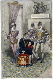 هنري الثالث (1551 - 1589) ورفاقه. بواسطة فنان غير معروف