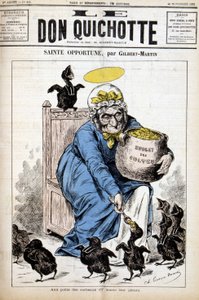 فرصة مقدسة وميزانية الطوائف: تقدم للغربان الصغيرة رضائها - في "" Le Don Quixote "" في 24/11/1882 بواسطة فنان غير معروف