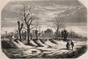 منزل جورج ساند (1804-1876) (Aurore Dupin) ، البارونة Dudevant إلى Nohant Vic (Nohant-Vic) في Indre (36). نقش في "لوموند لامع" من عام 1857. مجموعة خاصة. بواسطة فنان غير معروف
