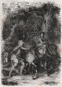 رسم هيبالكا بواسطة رودومونت - 1851 نقش من "Furious Roland" (أورلاندو فوريوسو) (القرن السادس عشر) لودوفيكو أريوستو ، المعروف باسم أريوستو - نسخة مترجمة من الإيطالية بواسطة كونت تريسان ونشرها غوستاف هارفارد 1851 بواسطة فنان غير معروف
