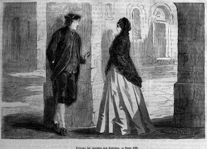 رسم توضيحي لـ "La Chartreuse de Parma" بواسطة Stendhal في "Le Diary du dimanche" من عام 1872. بواسطة فنان غير معروف