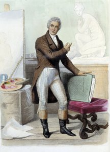 جاك لويس ديفيد رسام ورسام كاريكاتير فرنسي (1748-1825) في Ed. Mennechet ، "" Le Plutarque francais " بواسطة فنان غير معروف