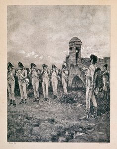يواكيم مراد (1767-1815) ، مارشال فرنسا ، ملك نابولي ، أطلق عليه الرصاص في 13/10/1815 في كالابريا. بواسطة فنان غير معروف