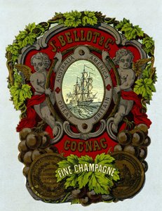 ملصق "" Bellot Cognac - Fine Champagne "، sd. القرن ال 19. بواسطة فنان غير معروف