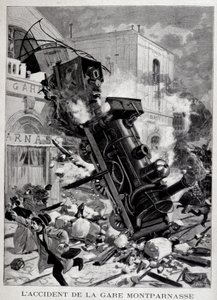 الحادث الذي وقع في Gare Montparnasse في باريس - في "" Le Petite Journal " بواسطة فنان غير معروف
