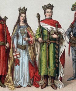 Ladislas II أو V Jagellon (1350-1434) ، دوق ليتوانيا وملك بولندا. الطباعة الحجرية الملونة في القرن التاسع عشر. بواسطة فنان غير معروف
