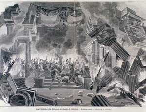 المشهد الأخير من أوبرا The Trohans لهيكتور بيرليوز بواسطة فنان غير معروف