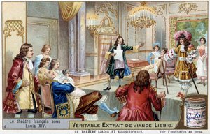 المسرح الفرنسي في عهد لويس الرابع عشر (1638-1715) - Chromolithography Liebig بواسطة فنان غير معروف