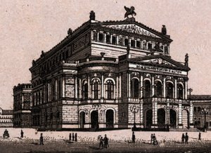 L'opera (دار الأوبرا) في فرانكفورت في ألمانيا (فرانكفورت ، ألمانيا) في "العالم يوضح 168 مشاهدة" "غير مؤرخ (نهاية القرن التاسع عشر) بواسطة فنان غير معروف
