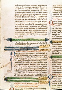صفحة المخطوطة "الجراحة" (MS. LAT.VII 32-3023) بقلم Guillaume de Salicet (Guglielmo da Saliceto) (1207-1270) الراهب والطبيب. القرن الرابع عشر البندقية مكتبة مارسيانا بواسطة فنان غير معروف