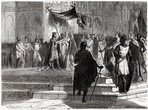 زواج لويس جون (1120-1180) مع ألينور أكيتين (يُطلق عليه أيضًا اسم إليونور دي جوين بواسطة فنان غير معروف