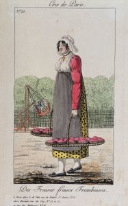 تاجر الفراولة والتوت - في "" Cris de Paris "" ، ديب. القرن ال 19 بواسطة فنان غير معروف