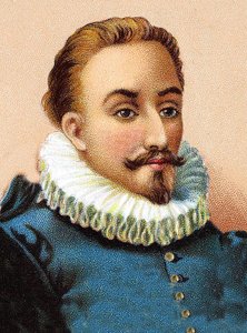 ميغيل دي سيرفانتس سافيدرا 1547-1616 - صورة ميغيل دي سرفانتس (1547-1616) ، شاعر وكاتب مسرحي إسباني بواسطة فنان غير معروف