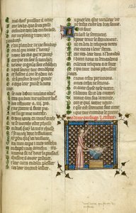 تظهر المنمنمات الطبيعة تزوير طفل ، من "Le Roman de la Rose" ، حوالي عام 1380 (صورة مصغرة) بواسطة فنان غير معروف