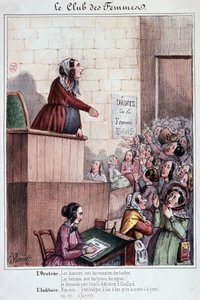 نادي نساء موفيتارد ستريت خلال ثورة 1848 بواسطة فنان غير معروف