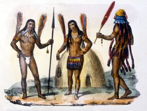 هنود موندروكو وجيفاروس في الإكوادور. نقش 1846-48. بواسطة فنان غير معروف